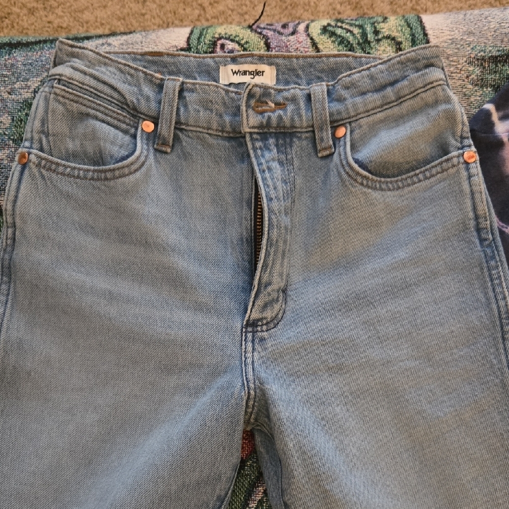 Wrangler Sky Blue High Rise Women's Jeans - Picture 6 of 12